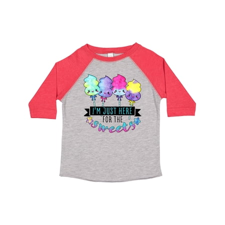 Inktastic I m Just Here for the Sweets with Spun Sugar Candy Boys or Girls Toddler T-Shirt