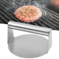 thumbnail image 2 of relayinert Manual Burger Press Meat Smasher Bacon No-Rust Accessory Kitchen Tool Home Round, 2 of 5