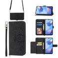 thumbnail image 2 of Nalacover Case for Samsung A22 4G, PU Leather Wallet Phone Crossbody Flip Case with Credit Card Holder and Shoulder Wrist Strap Magnetic Stand Shockproof Cover for Samsung Galaxy A22 4G, Black, 2 of 16
