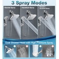 thumbnail image 6 of Dual Filtered Rain Shower Head, High Pressure 10 Modes Handheld Shower Head Built in Water Filter for Hard Water, 6 of 7