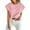 Pink, variant on Women Summer Cap Sleeve Tank Top Crew Neck Solid Casual Basic Tee Shirt