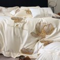 thumbnail image 3 of Juego de cama bordado de lujo de algodón egipcio Flora, 3 of 10