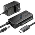 TRAHOOSATA to USB C Adapter with Power, USB C to SATA Cable 12V 24W