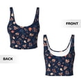 thumbnail image 6 of Rateoe Autumn Leaves With Blue Print Womens' Sports Bras Scoop Neck Sports Vest- Padded U Back Seamless High Impact Support, 6 of 7