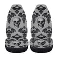 thumbnail image 5 of XYZCANDO Car Seat Covers Interior Decor Car Accessories Car Front Seat Covers Washable Anti-Slip Auto Sedan, Black-White Skull & Bat Repeat Pattern, 5 of 9