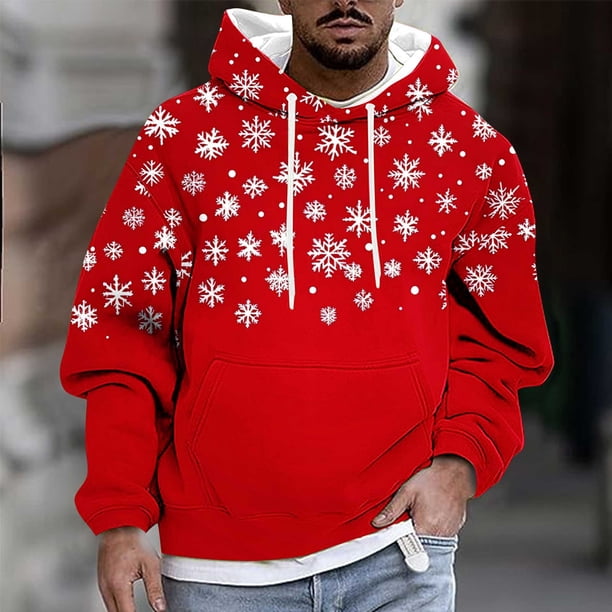 Sudadera con capucha para hombre, estilo casual, con cuello redondo, estampado, manga larga, blusa de poliéster