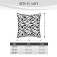 thumbnail image 2 of KLL Black White Halloween Decorative Throw Pillow Covers Velvet Soft for Couch Sofa Bedroom Living Room Outdoor (No pillow core)- 18"x18", 2 of 5