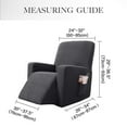 thumbnail image 2 of Subrtex Stretch Recliner Chair Slipcover Furniture Protector Lazy Boy Covers for Leather and Fabric Recliner Sofa with Side Pocket (Recliner, Gray), 2 of 6
