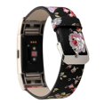 thumbnail image 5 of Leather Watchband With Flower Pattern For Fitbit Charge2, Black, 5 of 5