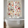 thumbnail image 5 of Watercolor Flowers Sheer Curtains 72 Inch Length 2 Panels Set, Rustic Spring Floral Botanical Beige Voile Window Treatment Rod Pocket Curtains Sheers Drapes for Bedroom/Living Room/Kitchen 52"x72"x2, 5 of 7