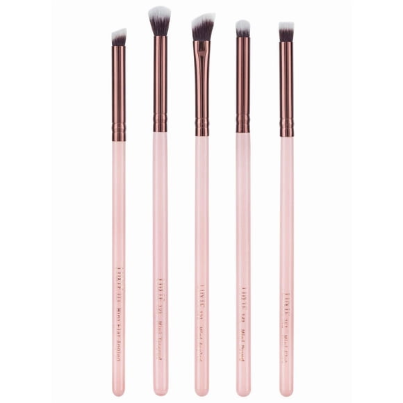 Juego de cepillos Luxie Mini Detail, 5 piezas, oro rosa, vegano