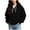 B_ Black, variant on UTSJKR Quarter Zip Hoodie Women Mokaloha Unisex Shirts Long Sleeve Waffle Solid Color Sweatshirt 1/4 Zip Pullover with Pockets White XXL