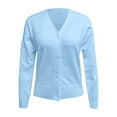 thumbnail image 4 of QHFBli Women's Soft Cropped Cardigan Casual Lightweight Shrug Sweater Tops, 4 of 5