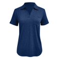 thumbnail image 5 of Sngxgn Women's Short Sleeves Ribbed Fitted Shirt Basic V Neck Slim T Shirt Tops(Navy,M), 5 of 5