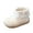 Beige, variant on Kids Girls Flat Ankle Boots Toddler Fashion Lace Trimmed Fleece Lined Leather Winter Boots Non Slip Walking ShoesBrown Size 7 Toddler