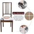 thumbnail image 3 of Seat Covers for Dining Room Chairs Stretch Printed Chair Seat Covers Set of 6, Removable Washable Upholstered Chair Seat Protector Cushion Slipcovers for Kitchen, Office(Circular Pattern), 3 of 6