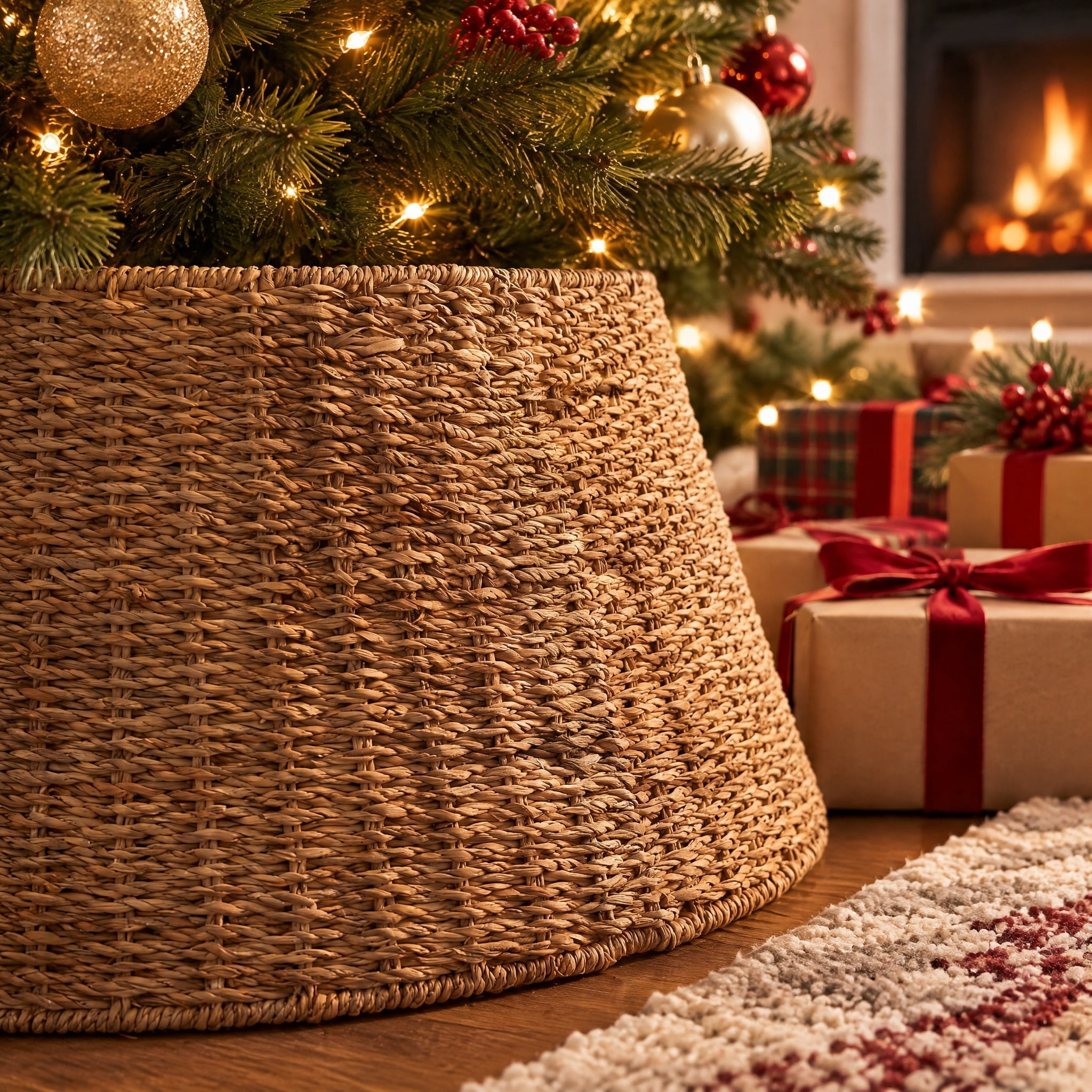 Natural Christmas Tree Collar, Brown, 27", by Holiday Time