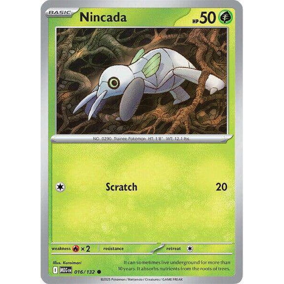 Pokemon ME01: Mega Evolution Common Nincada #16