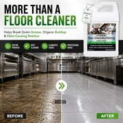 Restaurant Bio-Deodorizing Floor Cleaner - Heavy Duty Commercial Concentrated Enzyme Degreaser and Odor Eliminator for Mopping Tile, Laminate, Hardwood & More