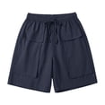 thumbnail image 6 of Summer Shorts for Women with Pockets 100% Cotton Casual Fashionable Cargo Five Quarter Shorts, 6 of 7