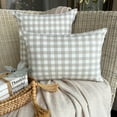 thumbnail image 5 of Buffalo Plaid Beige Decorative Lumbar Pillow Cover 12" x 16" | Contemporary Cotton Oblong Cushion Cover Checkered | Nursrey, Country & Farmhouse Pillowcases for Bed, Couch & Sofa - Grid Loom Beige, 5 of 9