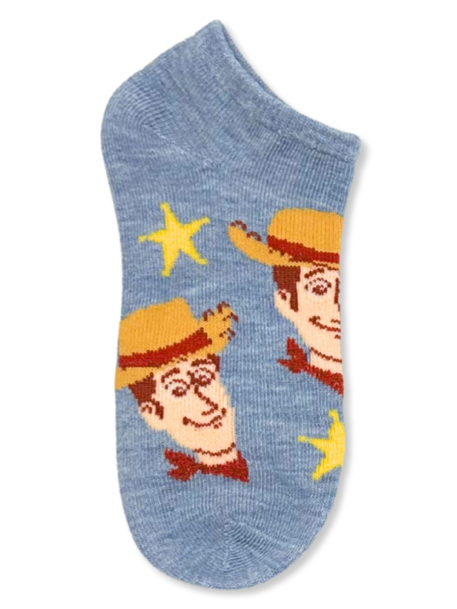 Disney Pixar Toy Story Boys No-Show Socks, 5-Pack, Sizes S/M-M/L