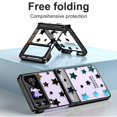 thumbnail image 2 of ELEHOLD Fashion Clear Case for Samsung Galaxy Z Flip 3,Clear Back PC Plating Bumper with Stars for Women Girls Hybrid Shockproof Full Body Hinge Protective Case for Samsung Galaxy Z Flip 3,Black, 2 of 7