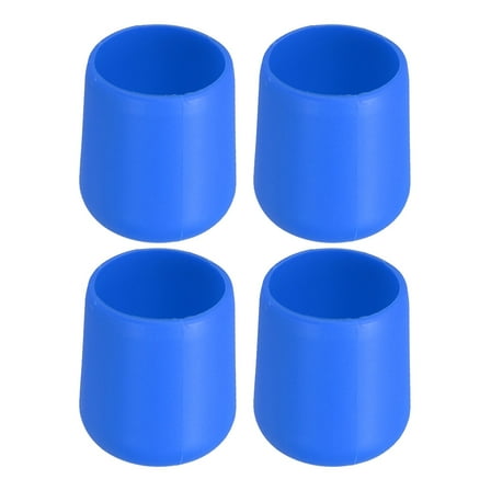 4 Pcs Silicone Fishing Rod Butt Cushion Protector Cap, Small, Blue