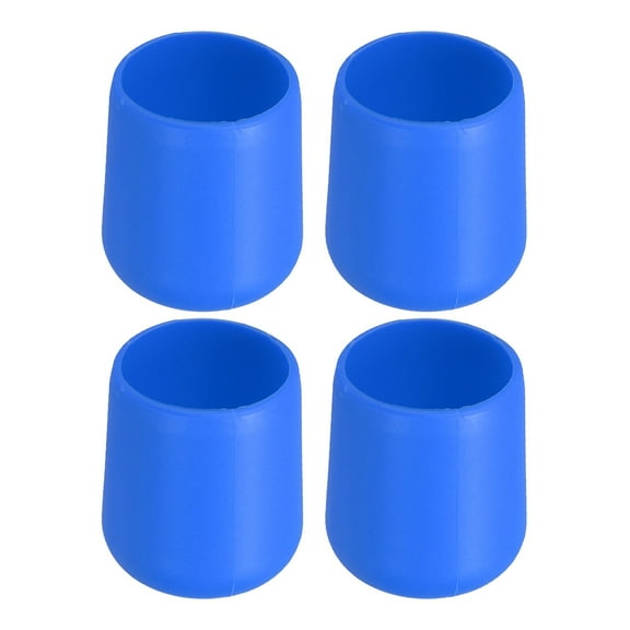 4 Pcs Silicone Fishing Rod Butt Cushion Protector Cap, Small, Blue