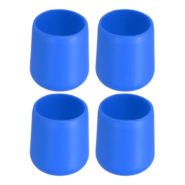 Unique Bargains 4 Pcs Silicone Fishing Rod Butt Cushion Protector Cap, Small, Blue