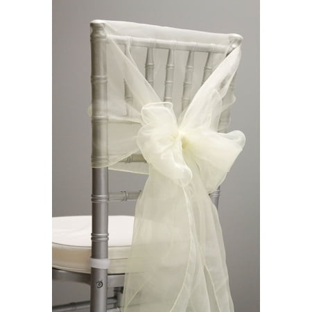 50 pieces snow organza chair caps hoods approx 25 w x 108 l