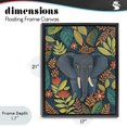 thumbnail image 4 of Stupell Industries Eclectic Exotic Leaf Pattern Elephant Black Floating Frame Canvas Art, 17 x 21, by Lisa R Dumm, 4 of 8