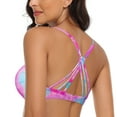 thumbnail image 5 of RELLECIGA Women's Push Up Bikini Top Twist Front Underwire Bathing Suit, 5 of 7