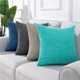 thumbnail image 2 of Hongchun 2 Pack 60cm x 60cm Comfy Pillow Shams Corn Stripes Turquoise, 2 of 4