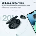 thumbnail image 2 of BlitzWolf BW-FPE2 TWS Earphone bluetooth Earbuds 13mm Large Drivers AAC HiFi Sound 20h Long Endurance Half-in-ear Headphone with Mic - Black, 2 of 9