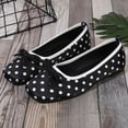 thumbnail image 5 of Bxsruta Polka Dot Bow Decor Ballet Flats for Women, Comfort Cotton Polyester Casual Slip on Shoes, 5 of 8