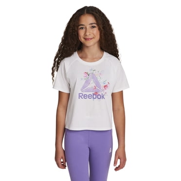 Reebok Girl’s Athletic Boxy Short Sleeve Graphic T-Shirt, Sizes 4-18