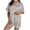 Khaki, variant on Lovzfmll Pajama Set for Women, Printed Short Sleeve Collared Set, Pocket Top & Shorts Sleepwear, Casual Home Loungewear Wine, S
