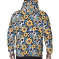 thumbnail image 5 of Hoodies for Men - Skull daisy yellow blue Long Sleeve Comfrt Men'S Fashion Hoodies & Sweatshirts, Sweatshirts for Men Hoodies Pullover Clothing Clothes with Pouch, 5 of 7
