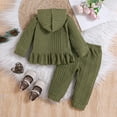 thumbnail image 5 of Kogui Toddler Girls Clothing Set Toddler Baby Girl Winter Long Sleeve Hoodie Sweatshirt Pants Outfit Clothes Sets Size 12 18 Months (Green,12-18 Months), 5 of 6