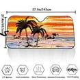 thumbnail image 5 of Uorisanigo Oil Painting Sunset Palm Tree Print Sun Shade for Car Windshield Portable Car Window Shades Sun Visor Protector UV Ray Reflector Interior Accessories for Most Sedan SUV Trucks, 5 of 7