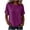 *Purple, variant on VBVC Women's Linen Blend Short Sleeve Shirt , Casual Crew Neck Blouse For Women, Ladies' Lightweight Loose Fit Tunic Top,Black,S-2XL