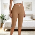 thumbnail image 5 of Lenago Athletic Yoga Pants for Women Comfortable Sport Pants with Side Pockets Breathable Quick Dry Yoga Pants Gym Workout Running Plus Size Khaki M, 5 of 8