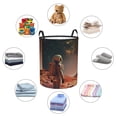 thumbnail image 4 of Balery Astronaut On Mars A Cesta de ropa redonda con asas, impermeable, independiente, para ropa, juguetes, dormitorio y familia-Small, 4 of 6