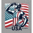 thumbnail image 4 of USA Athlete Adult Heather Gray Crew Neck Short Sleeve Tee-Medium, 4 of 4