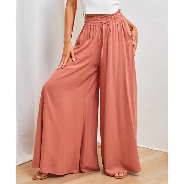Pantalones casuales para mujer, pantalones anchos para mujer, pantalones holgados para mujer, pantalones anchos para mujer, funcionalidad de alta precisión
