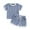 Light Blue, variant on Baby Boy Summer Clothes Newborn Baby Toddler Boy Clothes Striped Button Down Shirt Tops + Elastic Waist Shorts Infant Boys Summer Outfits 2PCS Sets Size 2T 3T,(Dark Gray 2-3 Years)