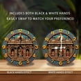 thumbnail image 2 of Indian Temple Wall Clock Decorative  Antique Style 10-Inch Silent Wooden Wall Clock, Battery Operated (AA Batteries Not Included), Artistic Home Decor, 2 of 7