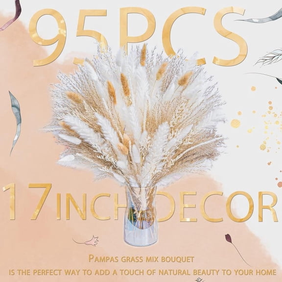 Acquisition Dried Flowers, 95 Pcs Pampas Grass, Boho Decor, Flores Artificiales Para Decoracion, Pampas Grass Decor