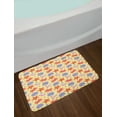 thumbnail image 2 of Nautical Bath Mat, Continuous Starfish Sea Shells Crab Motifs Digital Illustration Print, Plush Bathroom Decor Mat with Non Slip Backing, 29.5" X 17.5", Pale Yellow Multicolor, by Ambesonne, 2 of 2